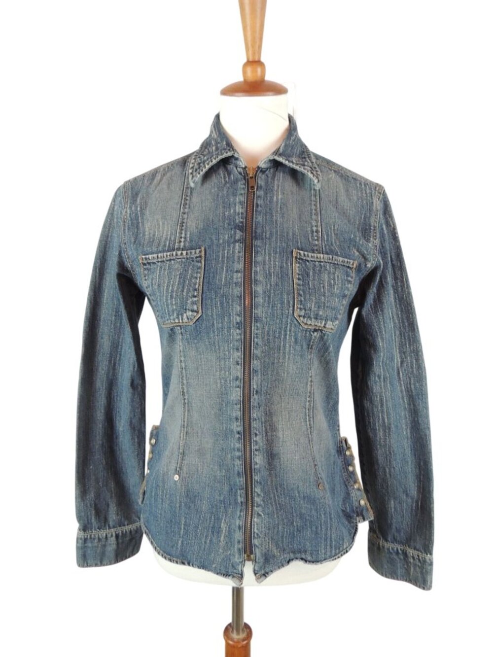 BKE Snap Zip Y2K Denim Jean Jacket Womens size Medium
